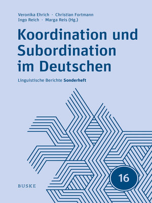 cover image of Koordination und Subordination im Deutschen